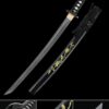 wakizashi handmade japanese black blade wakizashi sword pattern steel