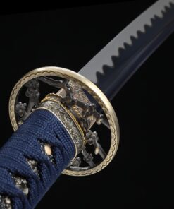 wakizashi handmade japanese wakizashi sword with blue blade truekatana 2