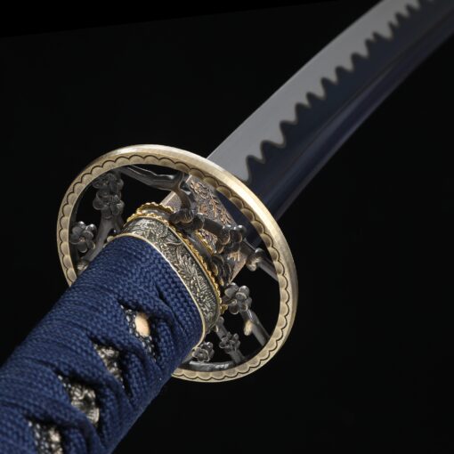 wakizashi handmade japanese wakizashi sword with blue blade truekatana 2