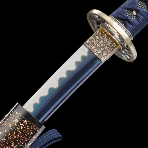 wakizashi handmade japanese wakizashi sword with blue blade truekatana 3