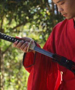 wakizashi handmade japanese wakizashi sword with red scabbard truekatana 1