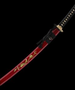 wakizashi handmade japanese wakizashi sword with red scabbard truekatana 8