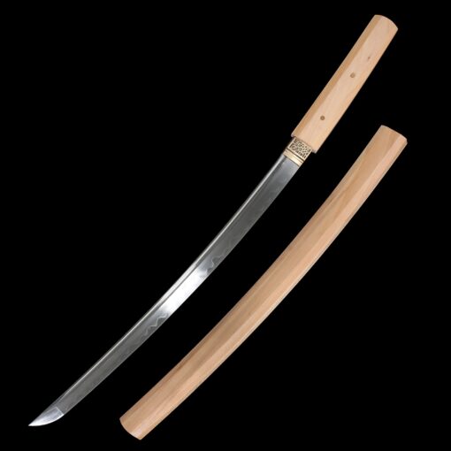 wakizashi handmade sasuke style shirasaya wakizashi sword t10 carbon steel 7