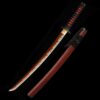 wakizashi sword handmade full tang wakizashi sword manganese steel with red