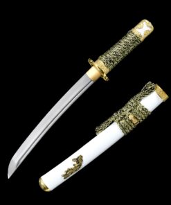 white tanto handmade japanese tanto sword with white scabbard truekatana 2