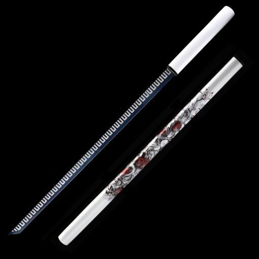 zatoichi sword handmade japanese blind fury zatoichi stick sword with blue 2